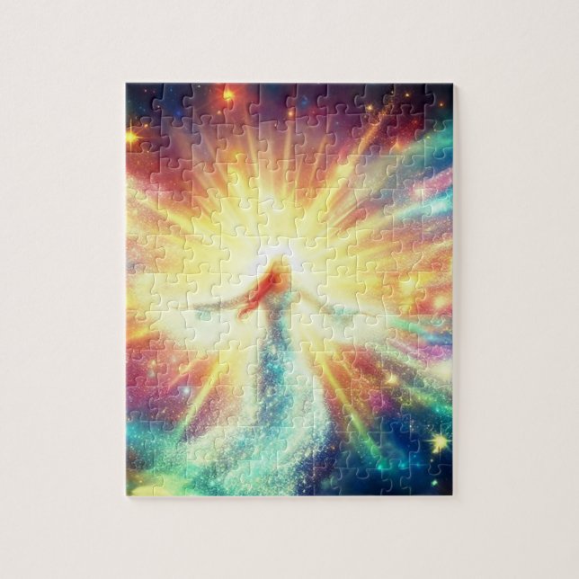 Puzzle La femme dans l'énergie fluide de l'univers  (Vertical)
