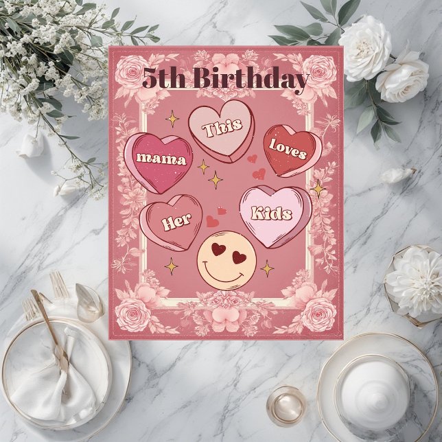 Puzzle La fête de la Saint-Valentin Cette maman aime l'an (Valentine's Day This Mama Loves Her Kids Birthday Jigsaw Puzzle)