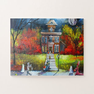 Puzzle La fête d'Halloween : défilé de la tournée des fri