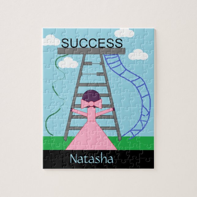 Puzzle La Figure Femelle Violette Cherche Le Succès (Vertical)