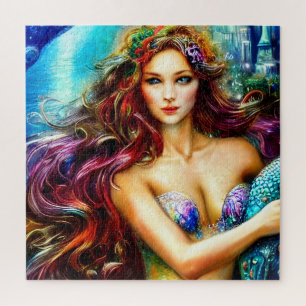 Puzzle La fille de Neptune Imaginaire Mermaid Art