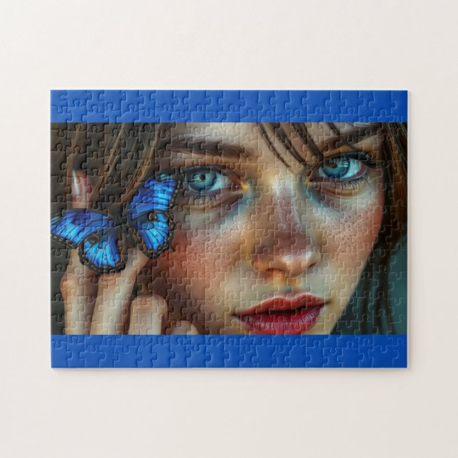Puzzle La fille et le papillon (Horizontal)