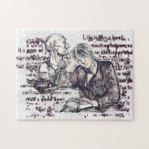 Puzzle La fille lisant un livre