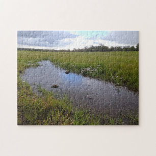 Puzzle La flaque du Pré fleur sauvage dans la pluie