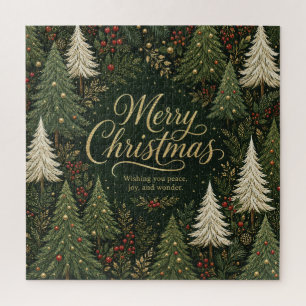 Puzzle La forêt dorée de Noël