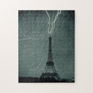 Puzzle La foudre frappe la Tour Eiffel