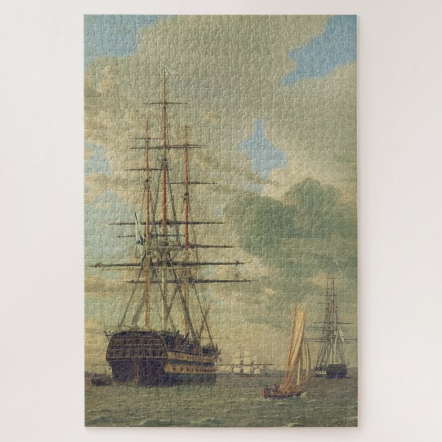 Puzzle La frégate à l'ancre dans les rades  (Vertical)