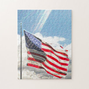 Puzzle La Gloire Ancienne ou le drapeau américain Stars a