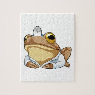 Puzzle La grenouille comme docteur avec le manteau du doc