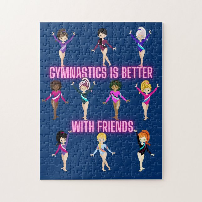 Puzzle La Gymnastique Est Mieux Avec Les Amis (Vertical)