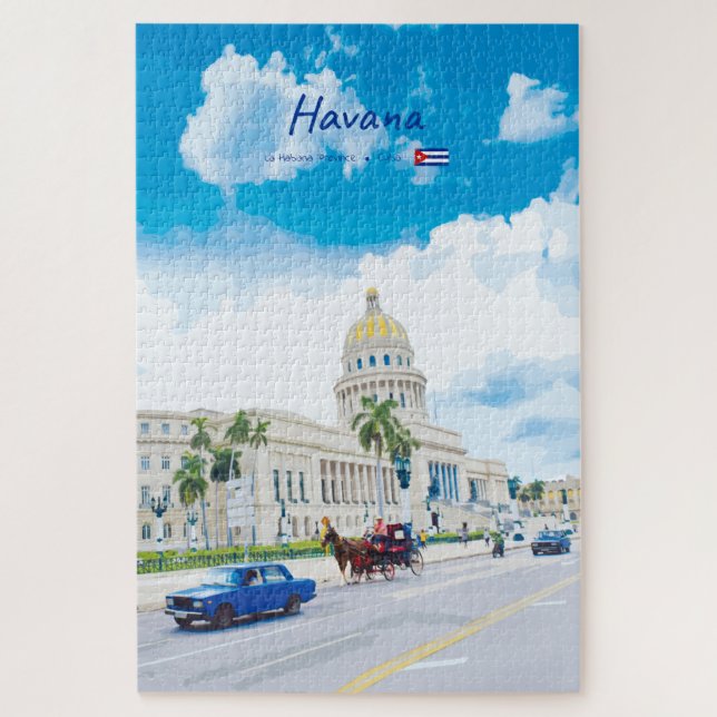 Puzzle La Havane, Cuba - Âme Classique Vintage (Vertical)