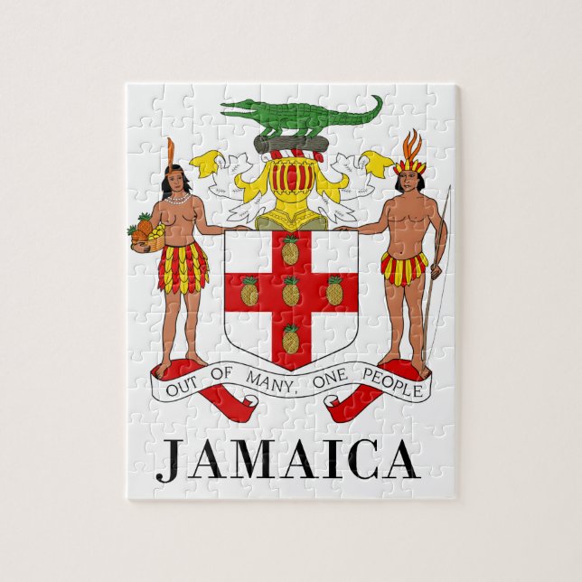 Puzzle La JAMAÏQUE - symbole/manteau des (Vertical)