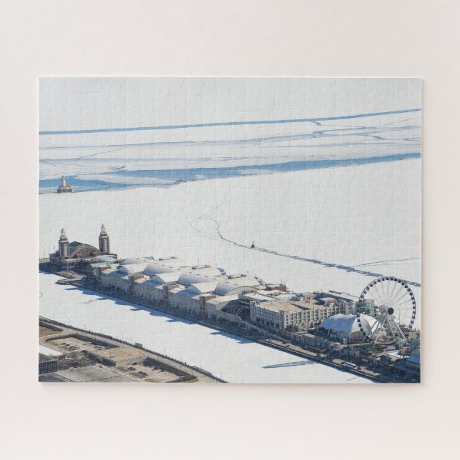 Puzzle La jetée de la Marine de Chicago en hiver (Horizontal)