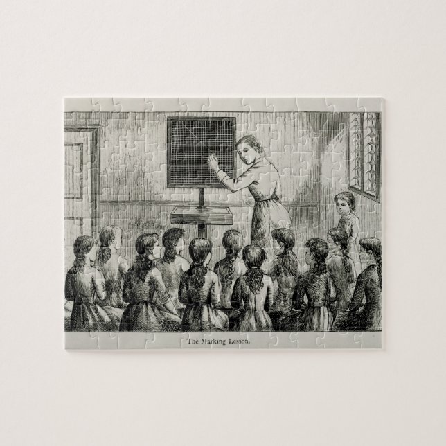 Puzzle "La leçon d'inscription", illustration 'd'un (Horizontal)