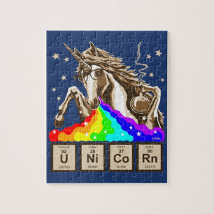 Puzzle La licorne de chimie vomit l'arc-en-ciel
