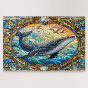 Puzzle La Majestueuse Mosaïque Marine Une Baleine De Verr