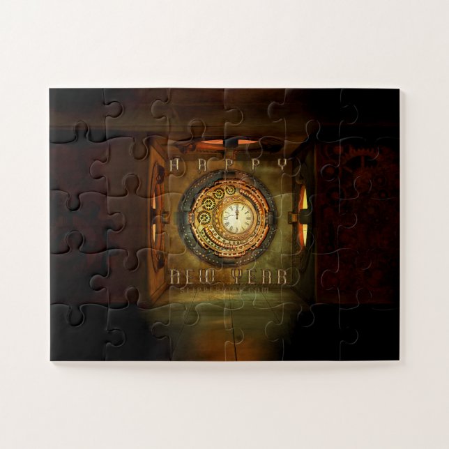Puzzle La méta ronde du Nouvel An sur le thème steampunk  (Horizontal)