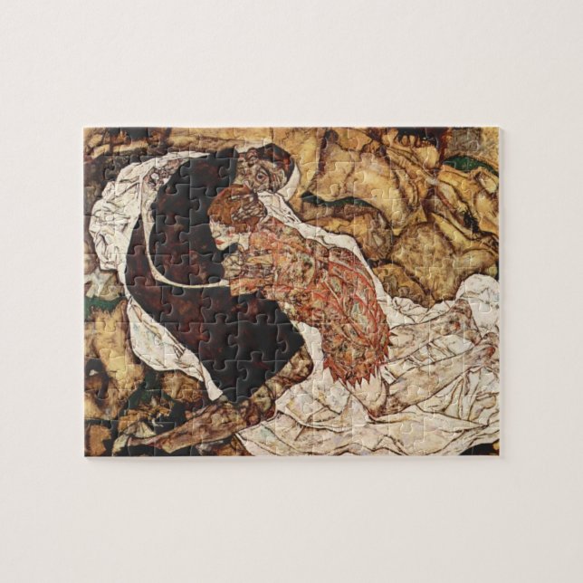 Puzzle La Mort et la jeune fille par Egon Schiele (Horizontal)
