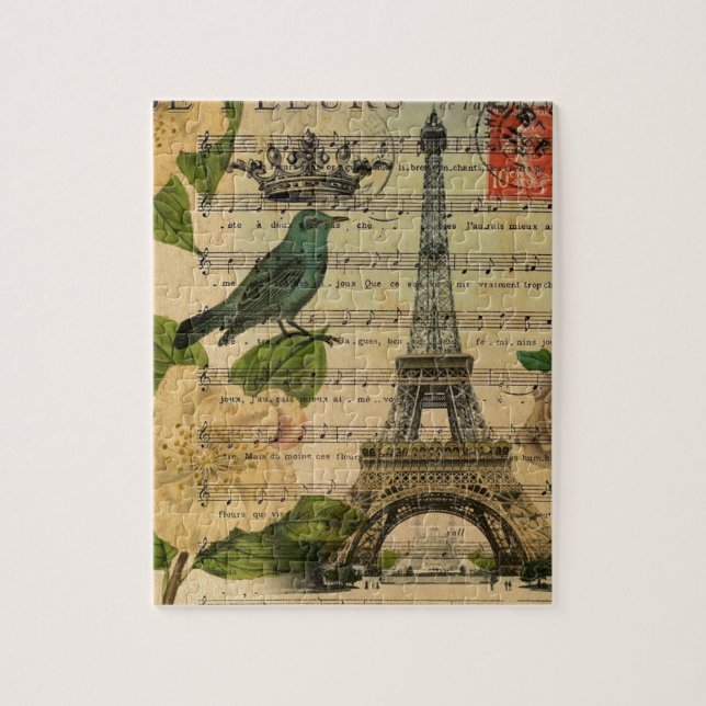 Puzzle la musique note Tour Eiffel de Paris de Français (Vertical)