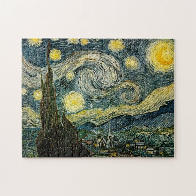 Puzzle La nuit étoilée de Vincent van Gogh (1889) (Horizontal)