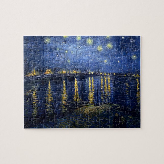 Puzzle La nuit étoilée de Vincent van Gogh sur le Rhône (Horizontal)