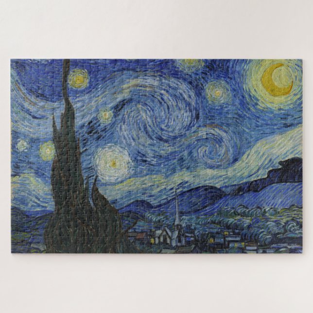Puzzle La Nuit étoilée (Vincent van Gogh) (Art célèbre) (Horizontal)