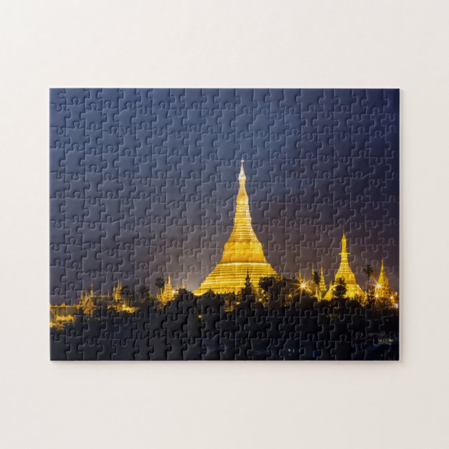 Puzzle La Pagode De Shwedagon La Nuit (Horizontal)