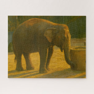 Puzzle La paire d'éléphants dans le cadre du sanctuaire