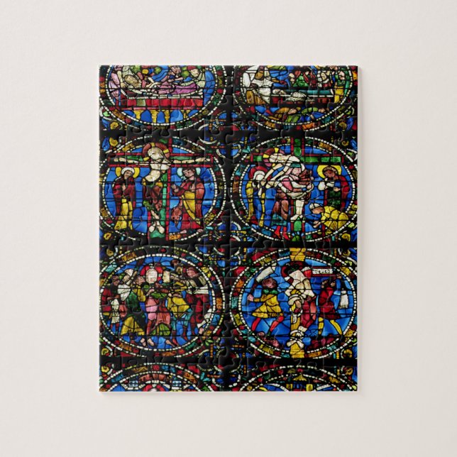 Puzzle La passion, fenêtre en ogive dans la façade (Vertical)