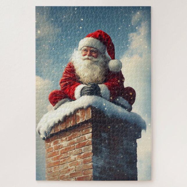 Puzzle La pause de père Noël : un sourire d'hiver (Vertical)