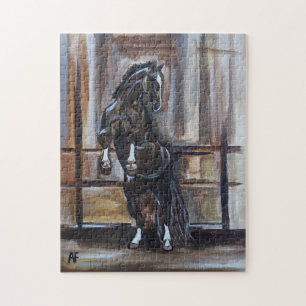 Puzzle La peinture du cheval sauvage par Alfred Fox