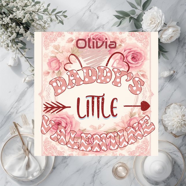 Puzzle La petite Saint-Valentin de papa Rose tendre rose  (Daddys Little Valentine Soft Blush Pink Rose Ivory Jigsaw Puzzle)