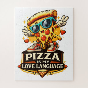 Puzzle La pizza est mon amour Cadeau amusant pour amateur