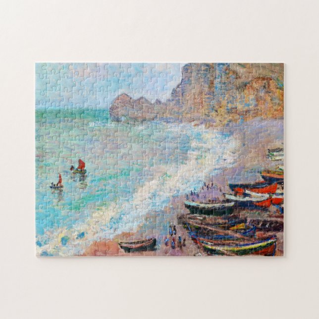 Puzzle La plage chez Etretat Claude Monet (Horizontal)