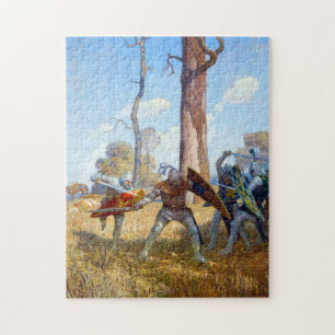 Puzzle La pose de sir Lamorak, vers 1922 par N.C. Wyeth