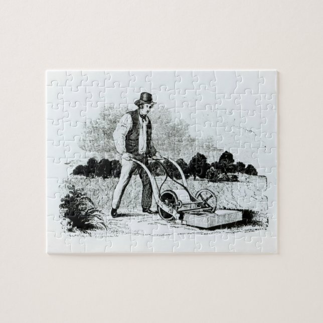 Puzzle La première tondeuse à gazon (gravure) (photo de (Horizontal)