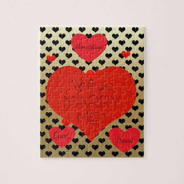 Puzzle La proposition de mariage personnalisée vous épous (Vertical)