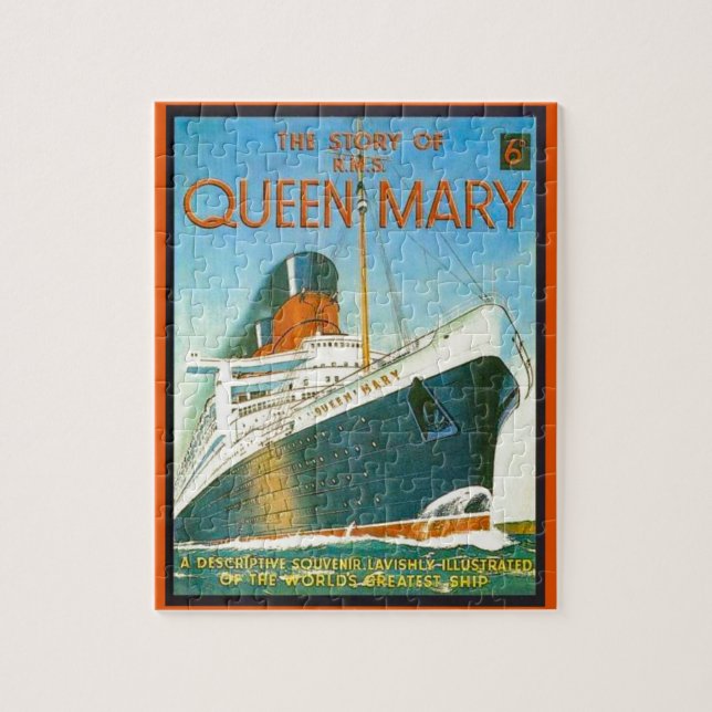 Puzzle La publicité vintage, RMS Queen Mary (Vertical)