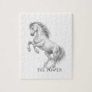 Puzzle La Puissance de l'Étalon Graphique de Cheval Maj