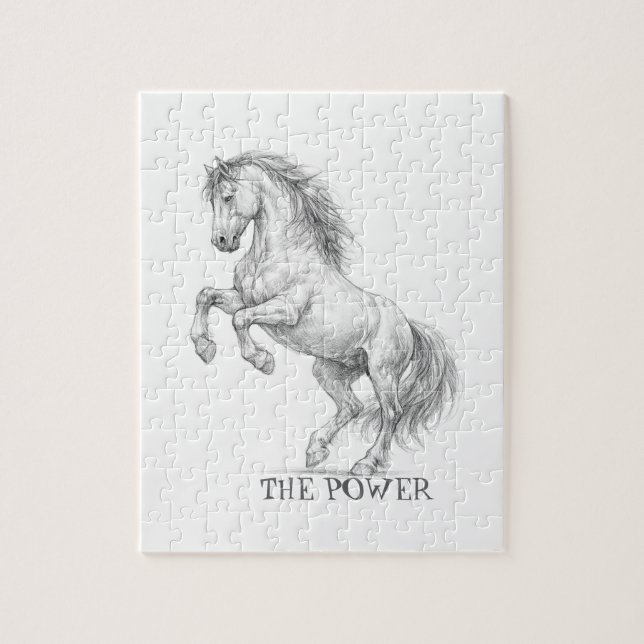 Puzzle La Puissance de l'Étalon | Graphique de Cheval Maj (Vertical)