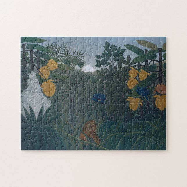 Puzzle La refonte du Lion vers 1907 par Henri Rousseau (Horizontal)