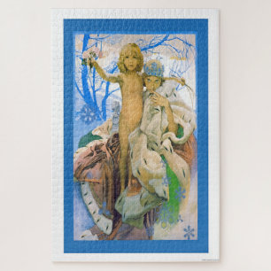 Puzzle La reine des neiges par Alphonse Mucha
