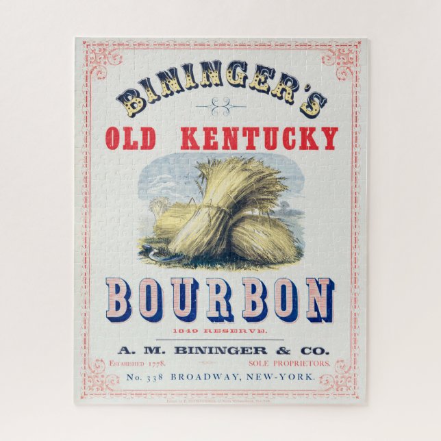 Puzzle La réserve du vieux Kentucky Bourbon 1849 de Binin (Vertical)
