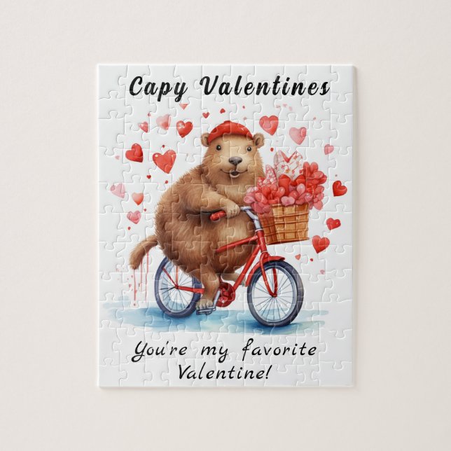 Puzzle La Saint Valentin des enfants Capybara (Vertical)