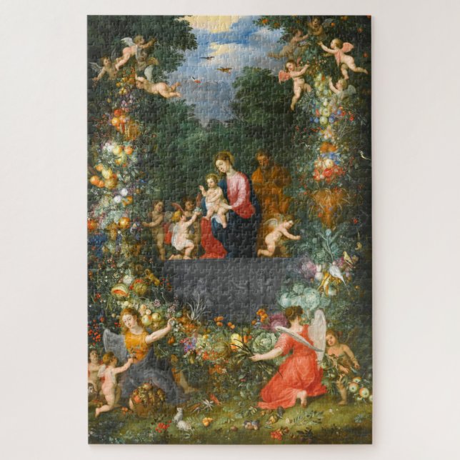 Puzzle La Sainte Famille, Jan Brueghel (Vertical)