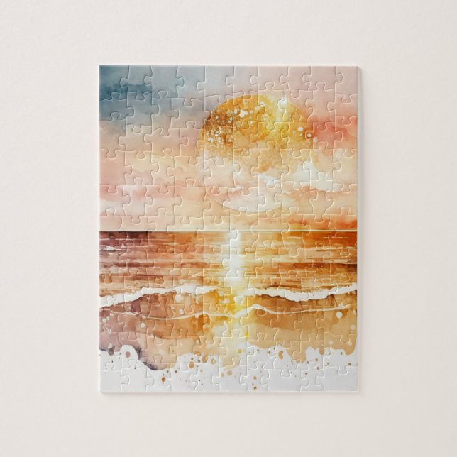Puzzle La série de plage à l'aquarelle Design 1 (Vertical)