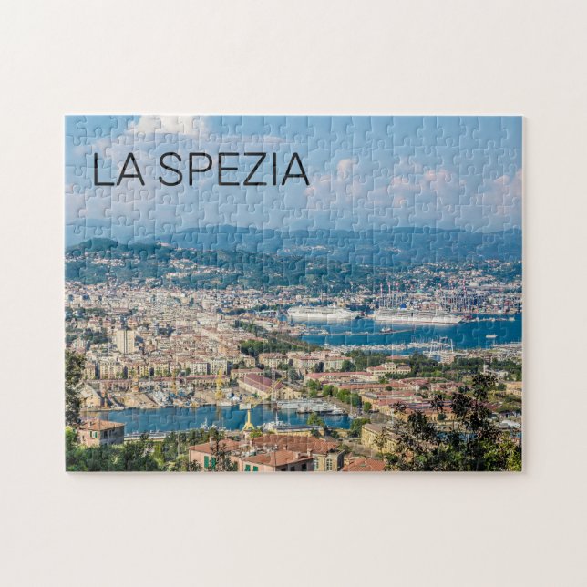 Puzzle La Spezia Cityscape Ligurie Italie Vacances Souven (Horizontal)