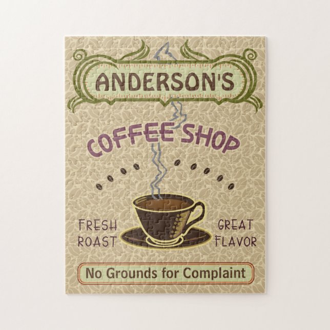 Puzzle La tasse de café-restaurant créent votre propre (Vertical)