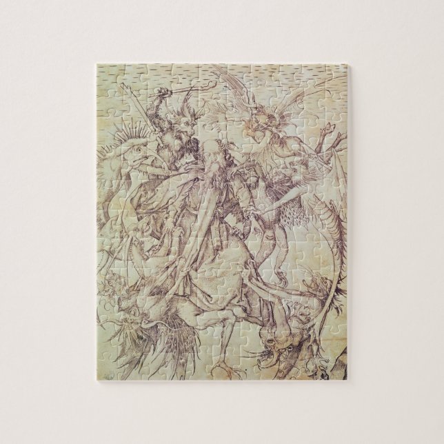 Puzzle La tentation de St Anthony (gravure) (Vertical)