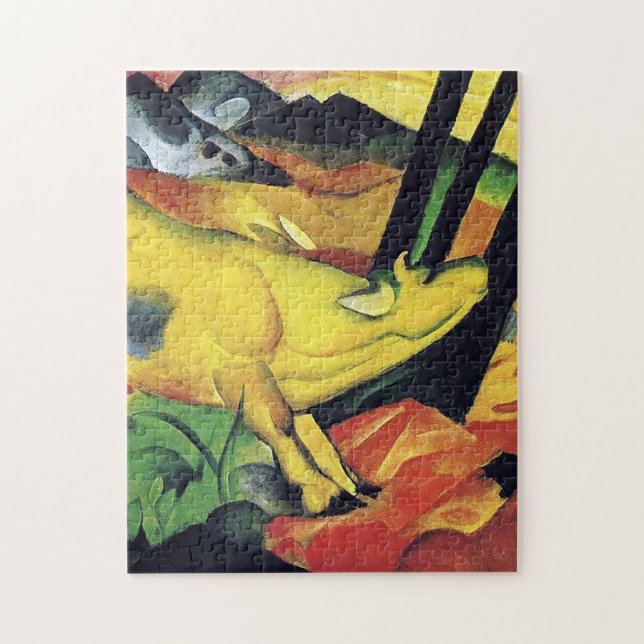 Puzzle La vache jaune de Franz Marc (Vertical)
